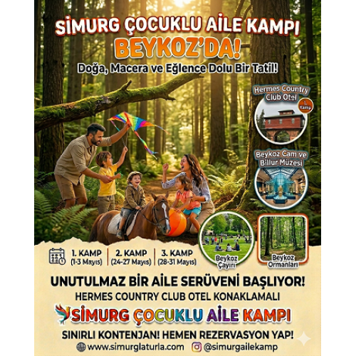 01-03 Mayıs Beykoz Çocuklu Aile Kampı(2 Gece 3 Gün)